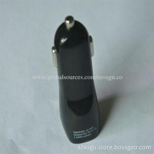 Dual USB car charger, CE certified